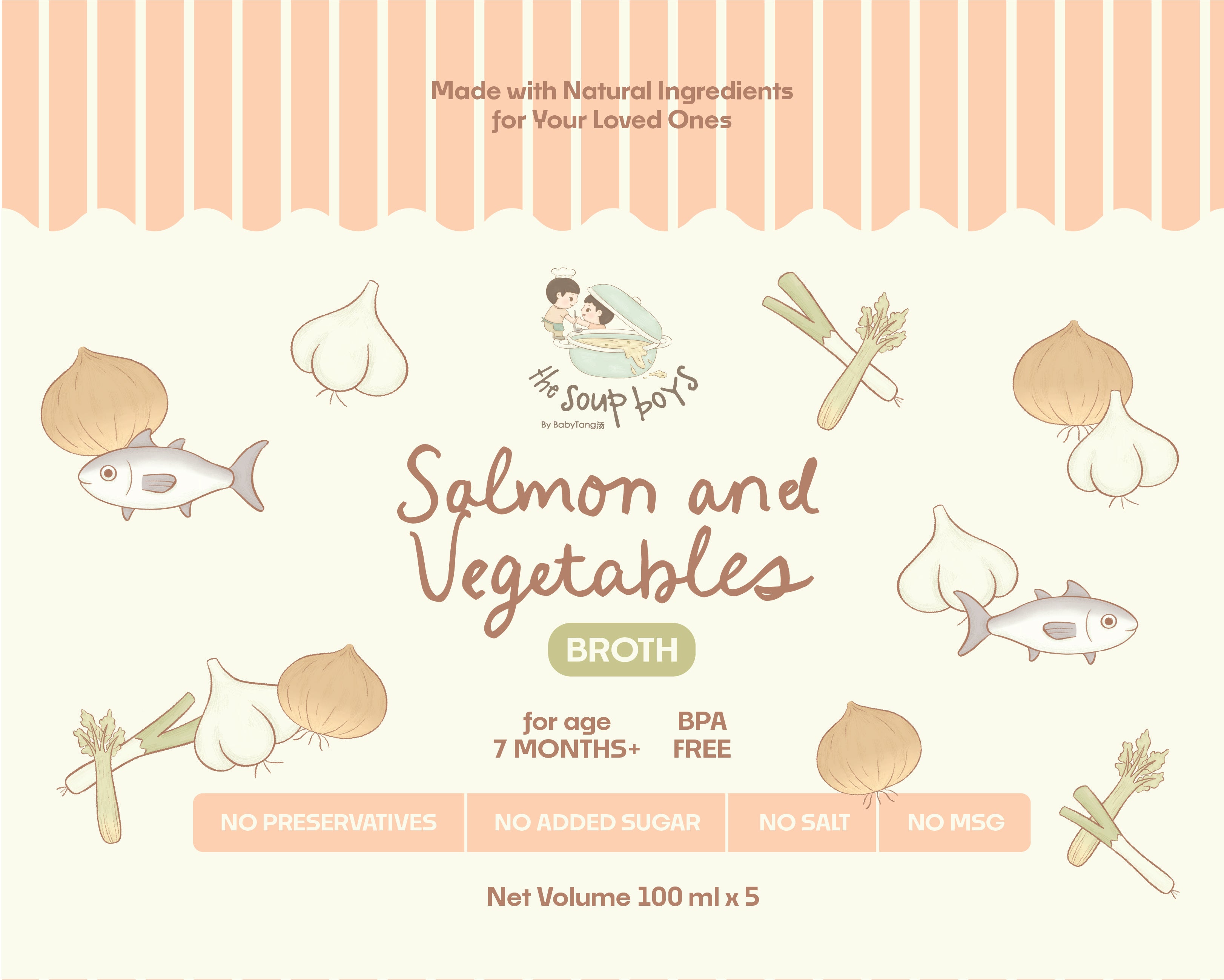 Salmon & Vegetables Broth