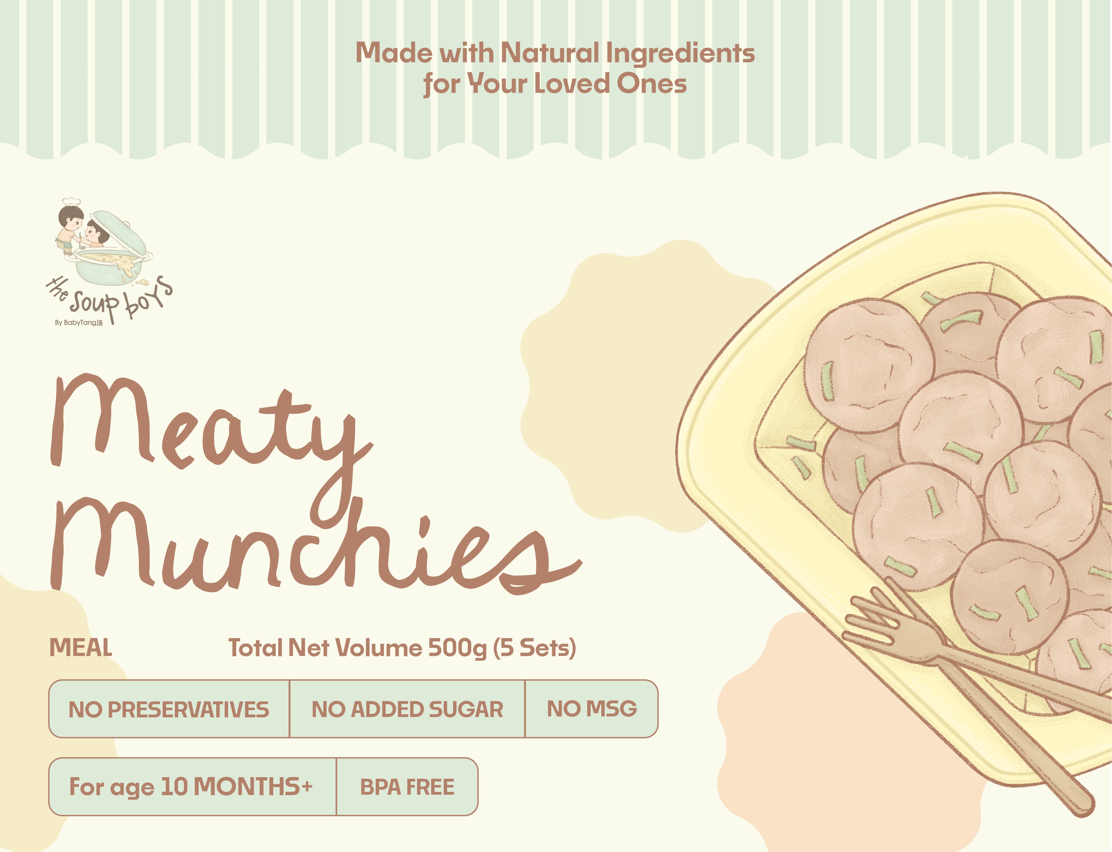 Meaty Munchies (Pork Balls) Frozen 500g (5 Sets)