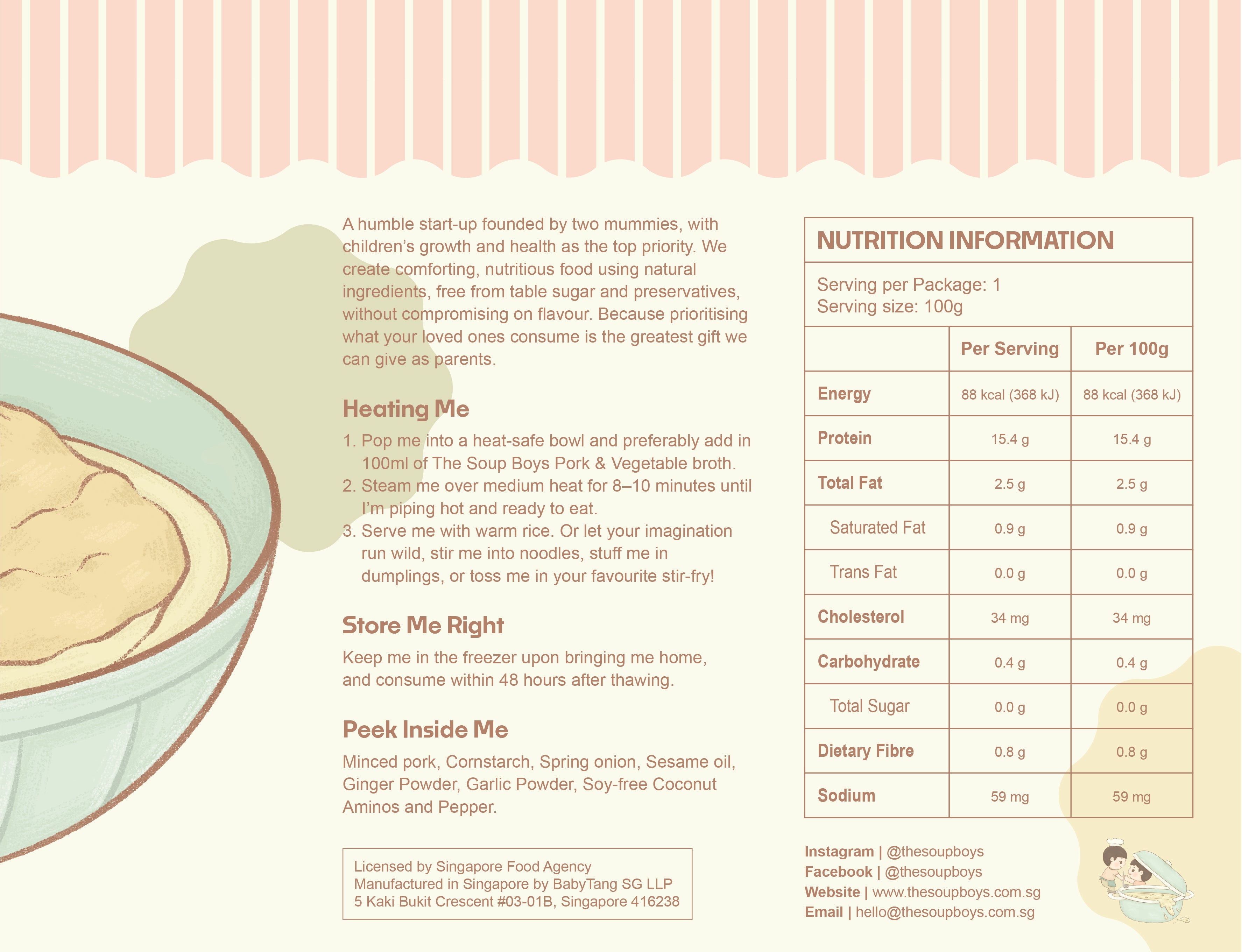 Tim Bak Chor (Marinated Minced Pork) Frozen 500g (5 Sets)