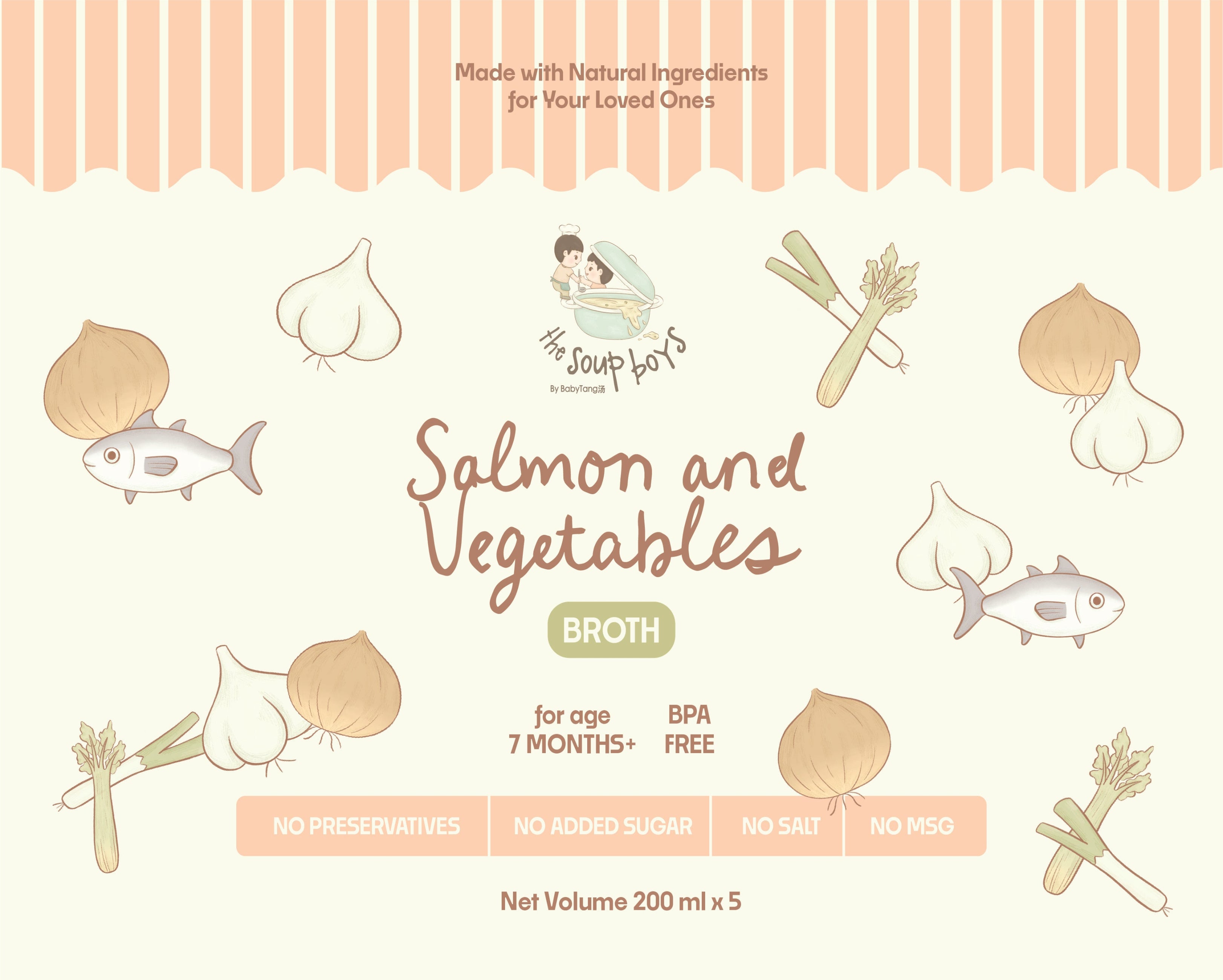 Salmon & Vegetables Broth